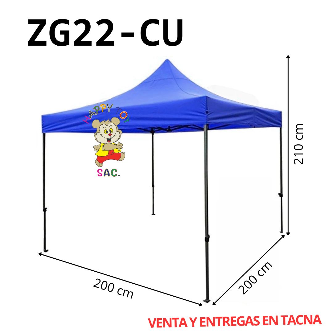 TOLDO 2 X 2 MTS - 18 KG FIERRO NEGRO CUADRADO