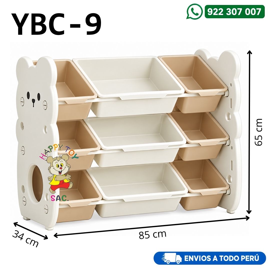 ORGANIZADOR DE JUGUETES 3 NIVELES 85 X 34 X 65