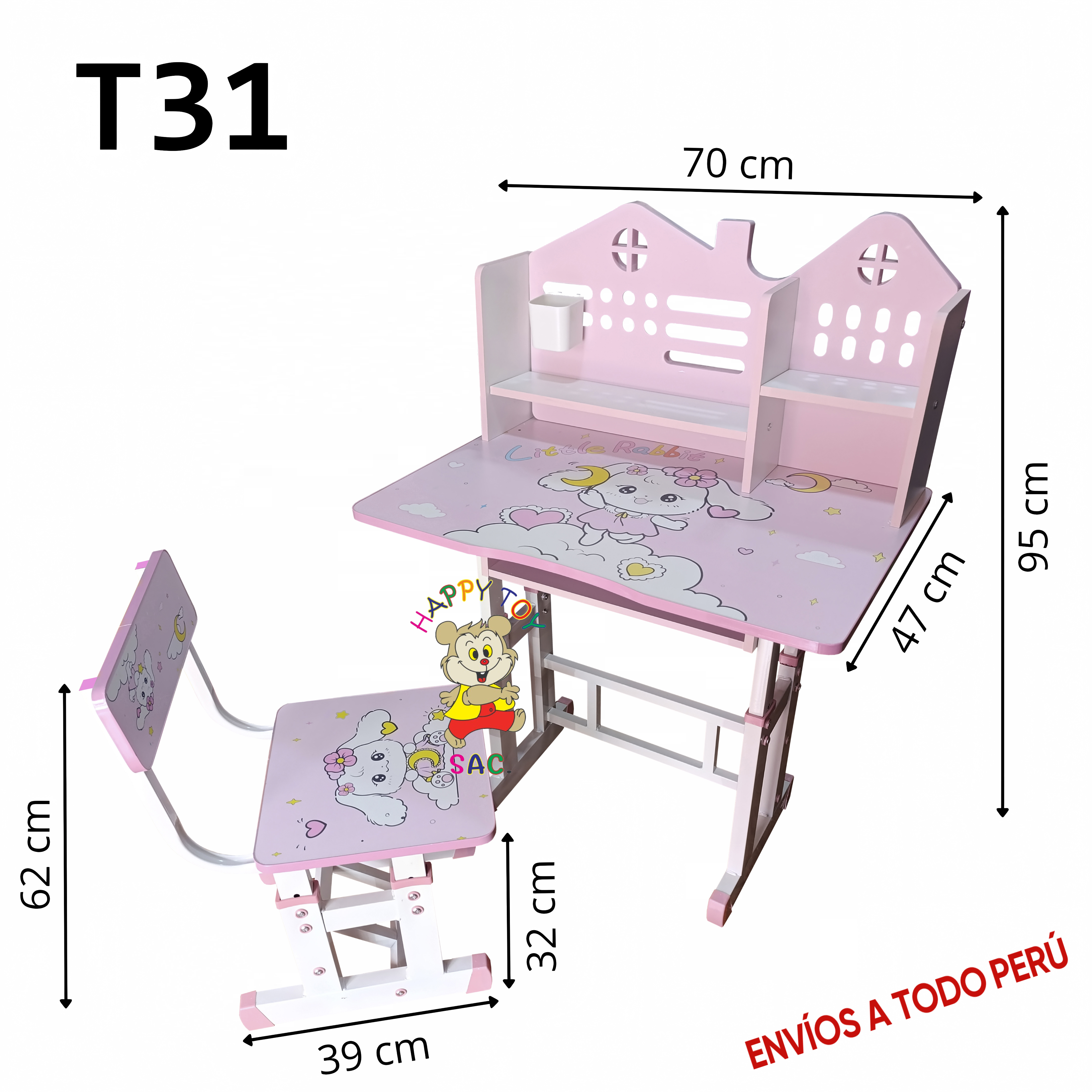 ESCRITORIO REGULABLE 70 X 47 X 95