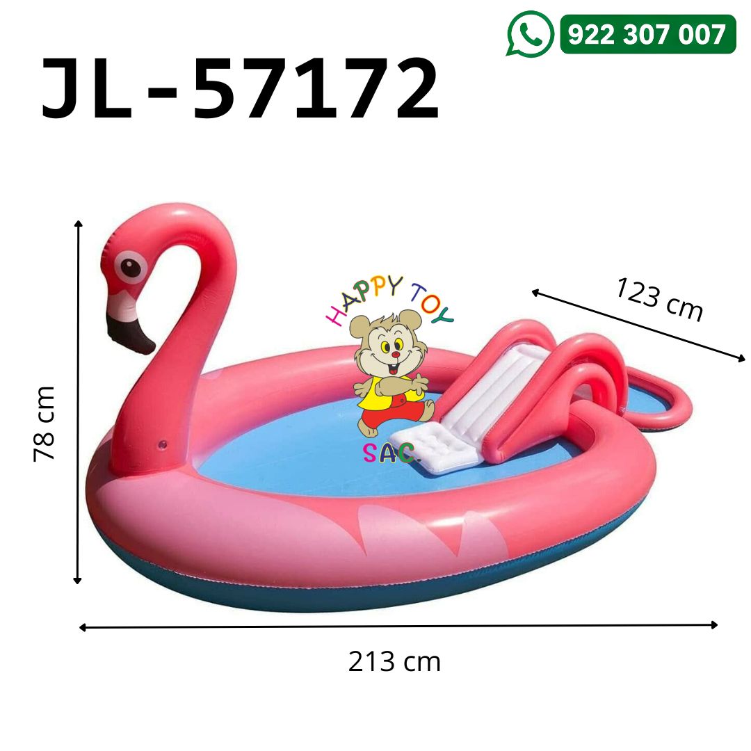 PISCINA INFLABLE FLAMENCO 213 X 123 X 78 CM JL