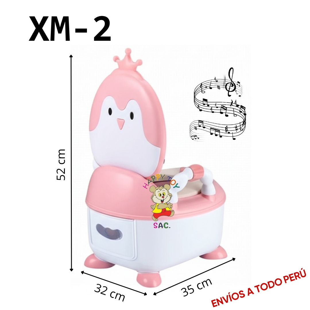 BACIN MUSICAL DISEÑO PINGUINO REY 32 X 35 X 52 CM
