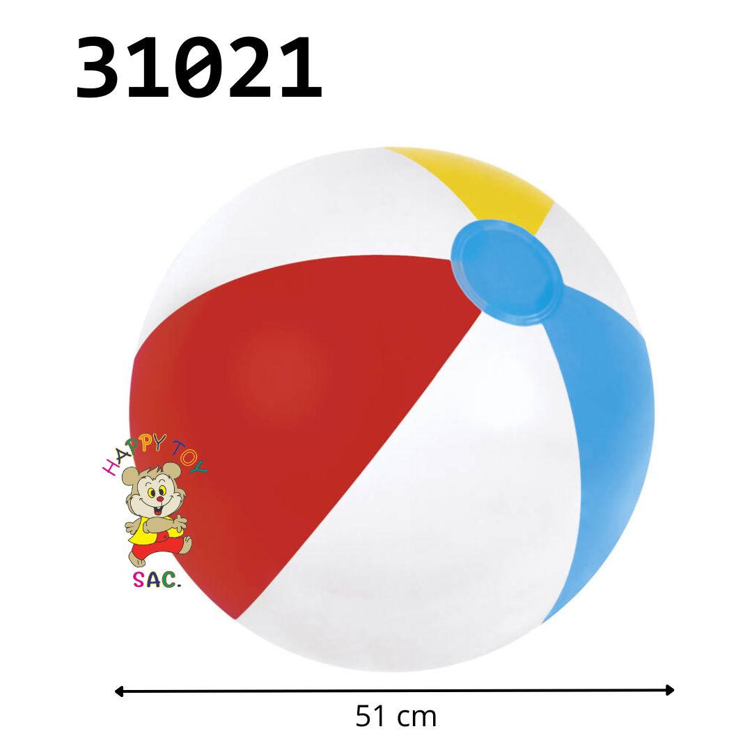 PELOTA  DE PLAYA CON FRANJAS 51 CM BESTWAY