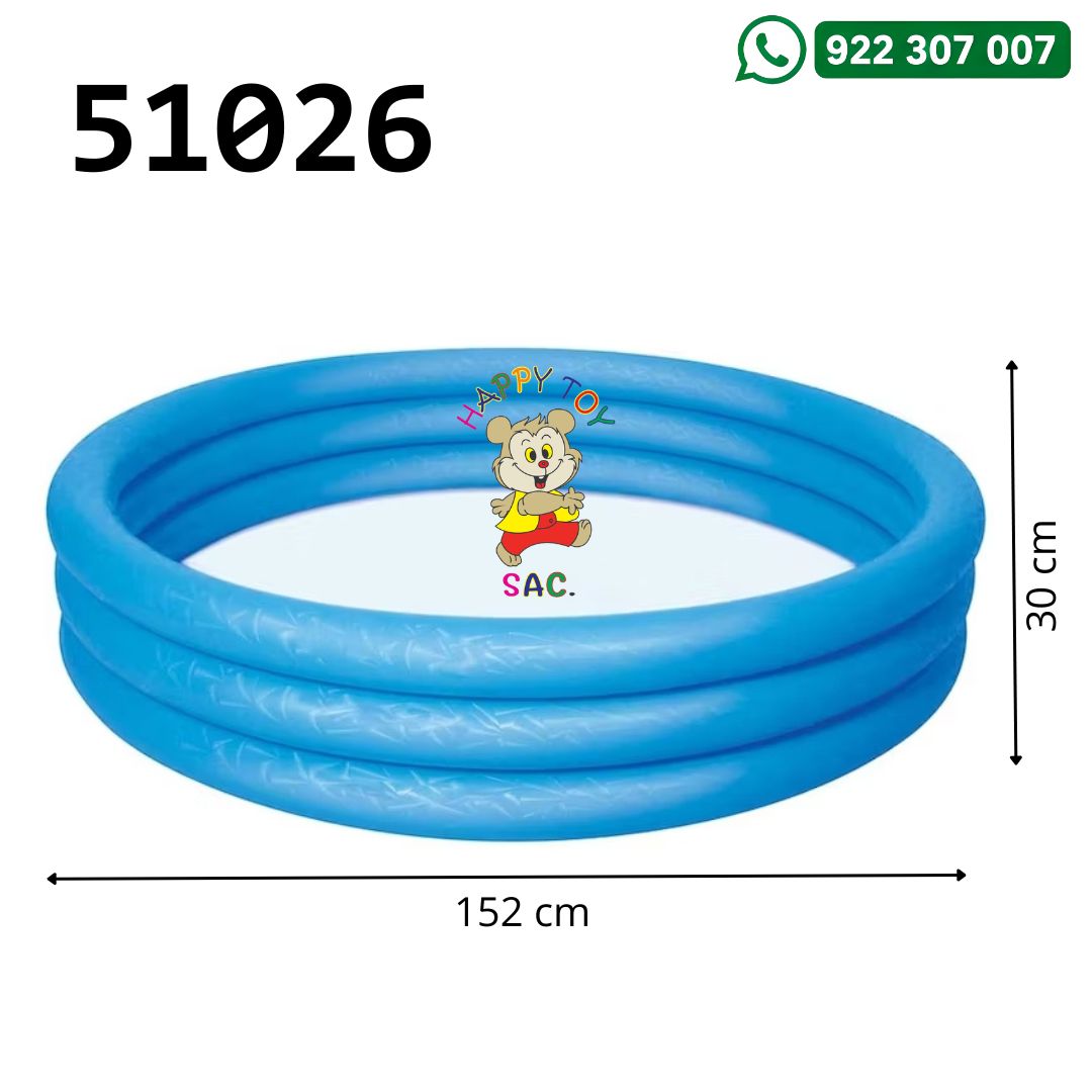 PISCINA INFLABLE 3 AROS 152 X 30 CM BW