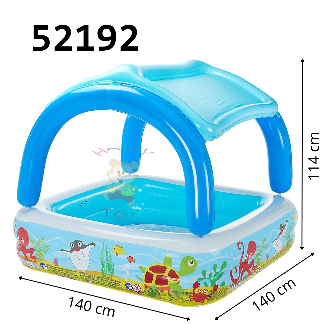 PISCINA CON TECHO 140 X 140 X 114 CM BW